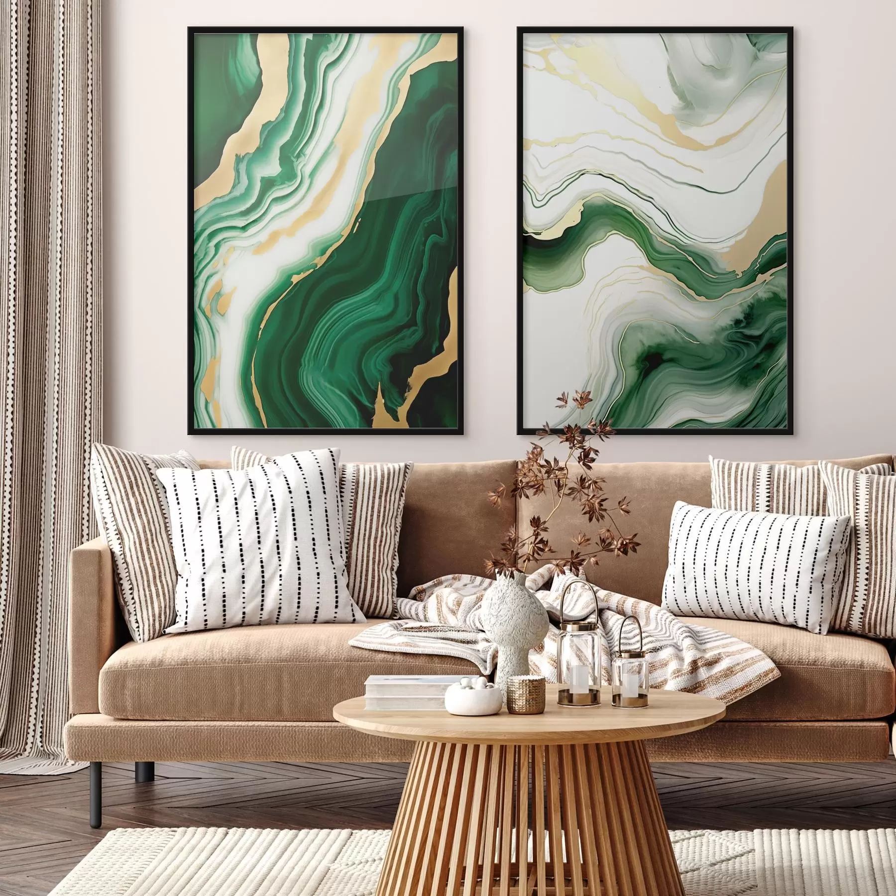 carta da parati Texture di marmo verde e bianco con venature giallo-arancio nr. d00688