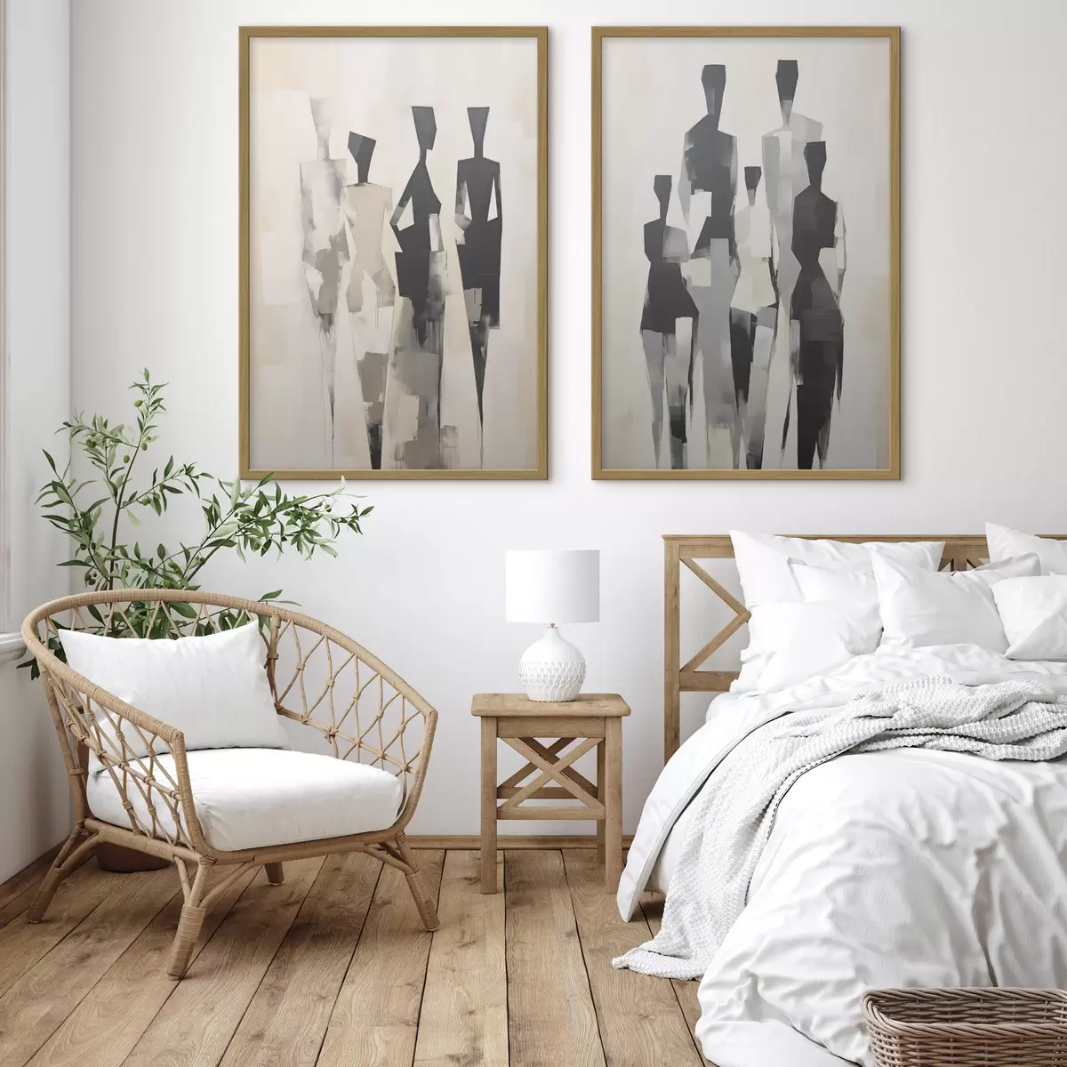 Poster Sagome astratte di persone d00722