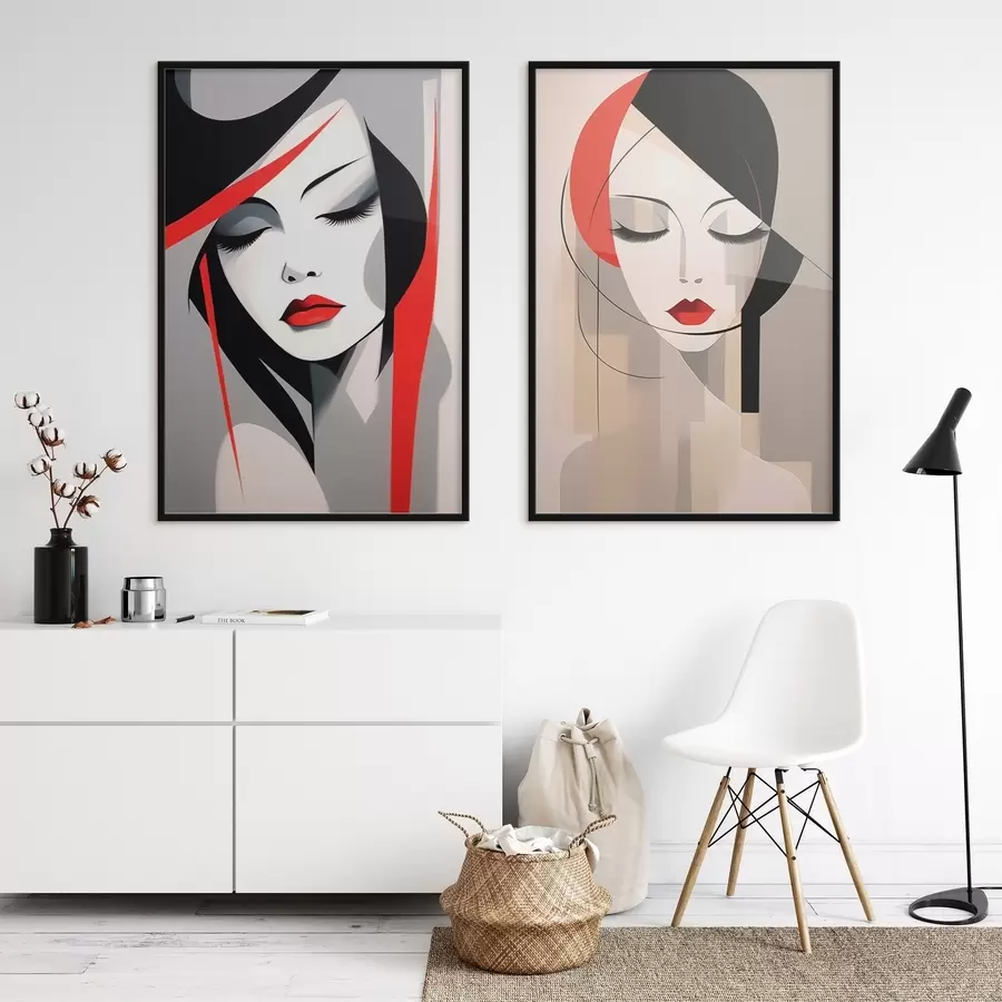 carta da parati Ritratti femminili astratti nr. d00774