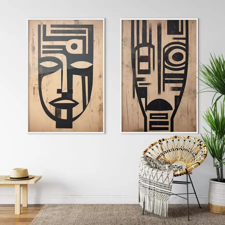 carta da parati Maschere astratte nr. d00776