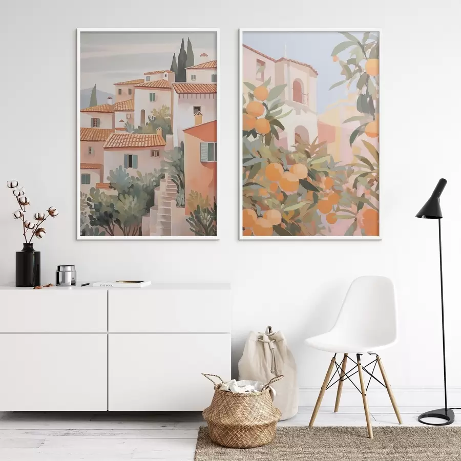 carta da parati Case in mezzo al giardino nr. d00791