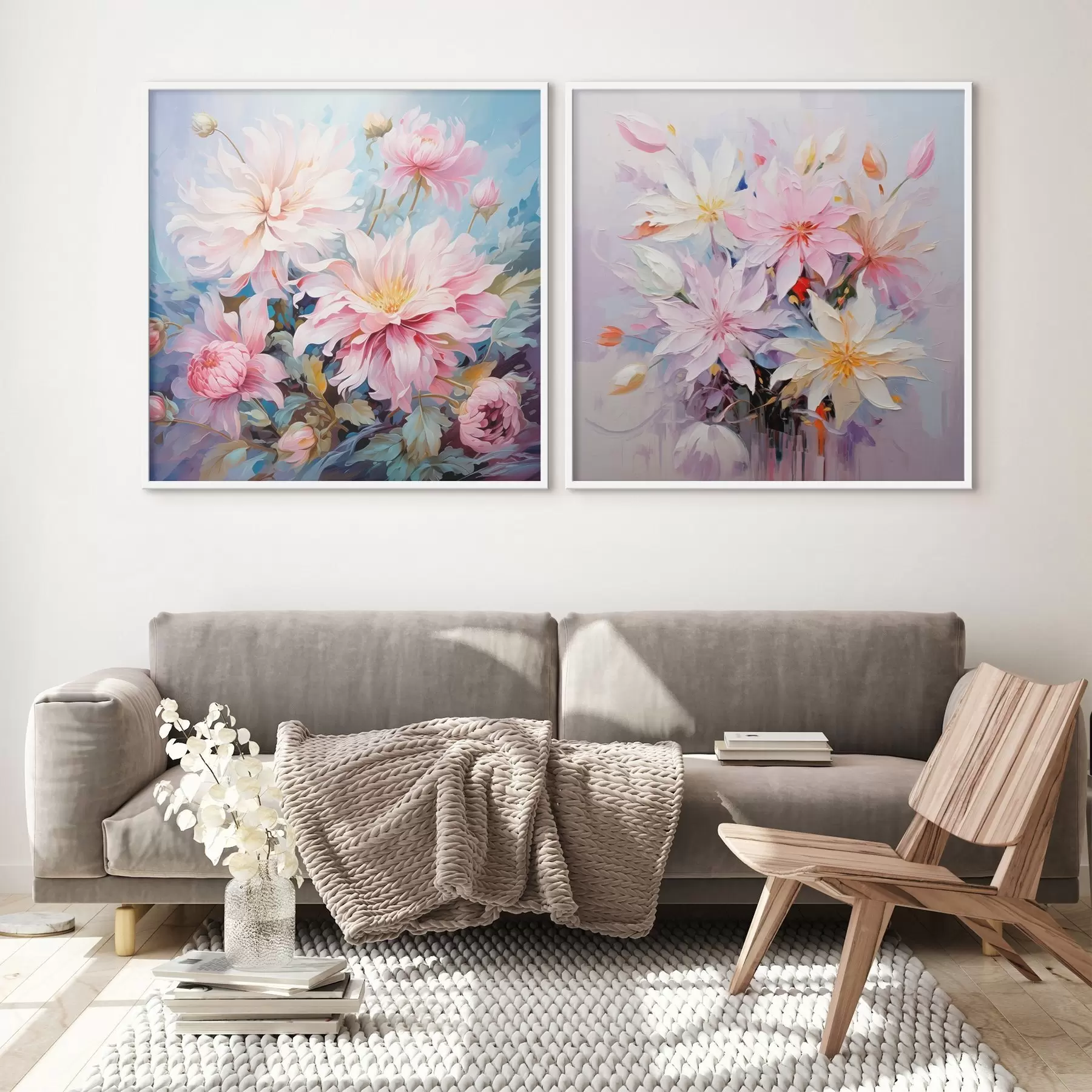 carta da parati Peonie rosa in stile acquerello nr. d00709