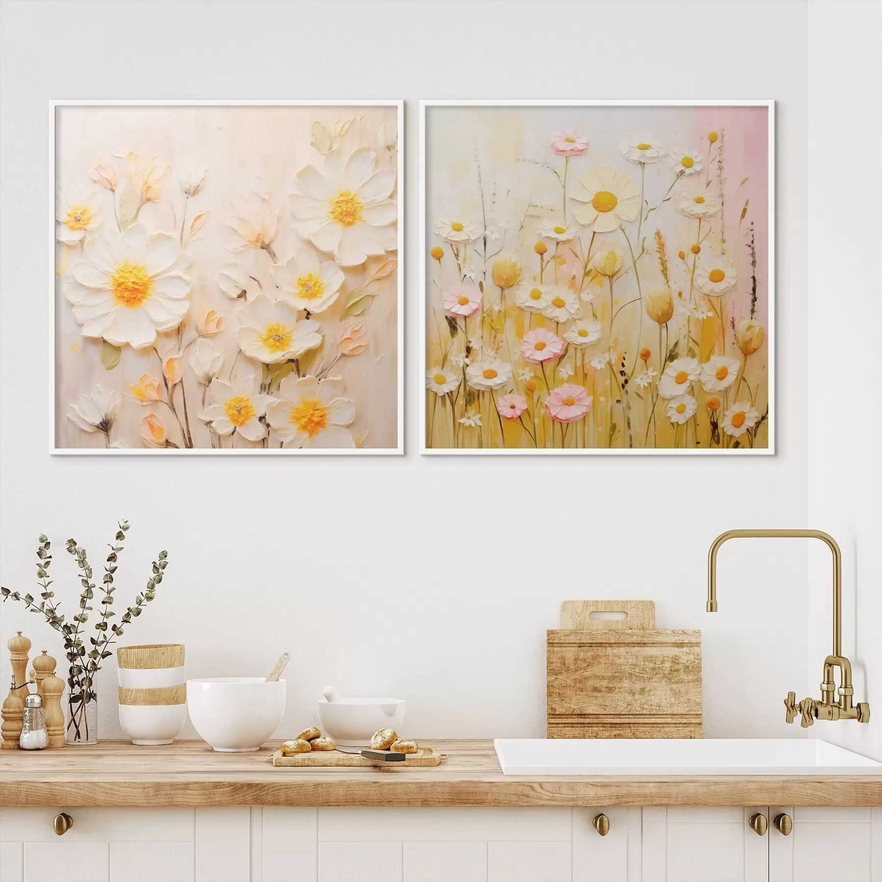 carta da parati Prato fiorito in stile pittura a olio nr. d00711