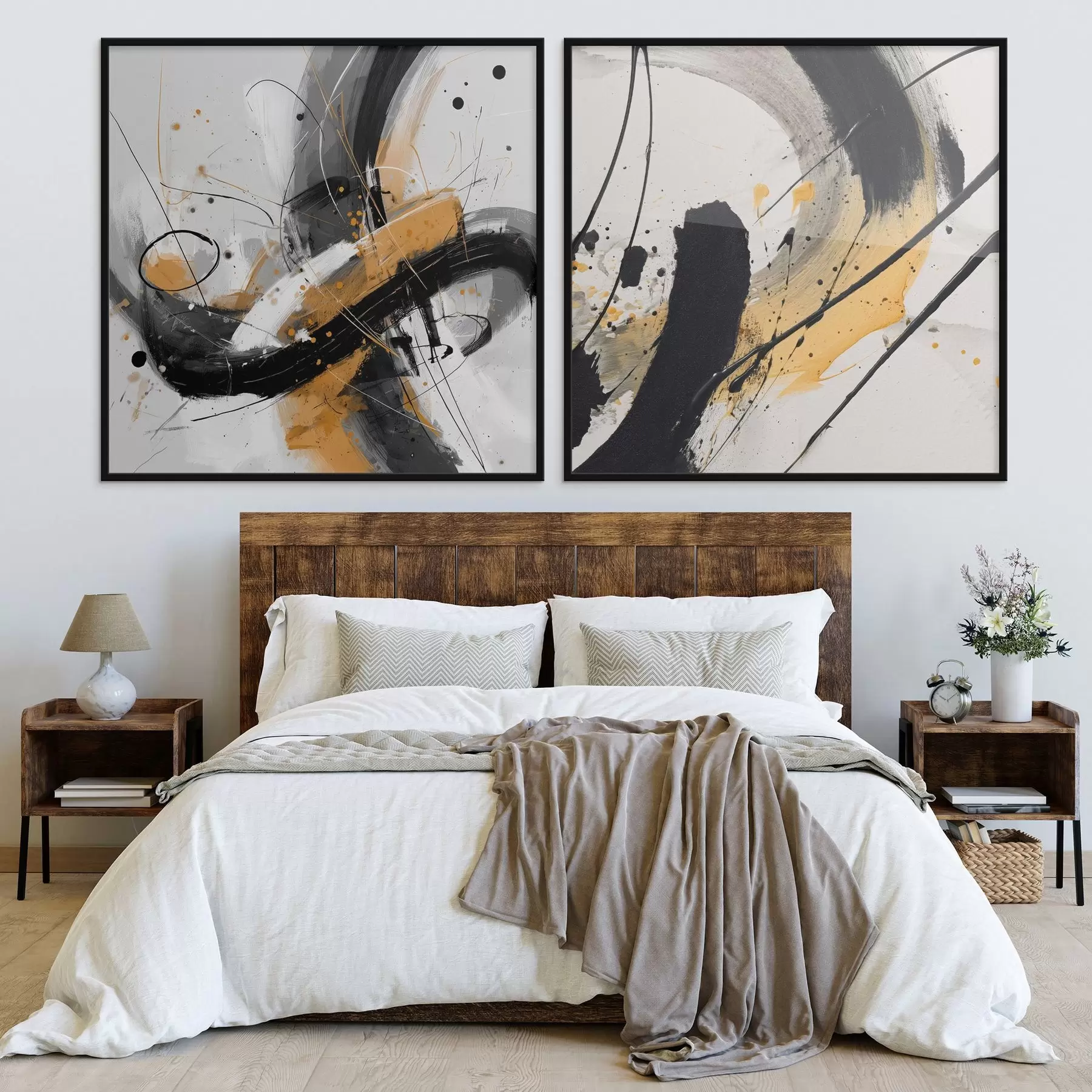 carta da parati Espressione nei toni del giallo e del nero nr. d00739