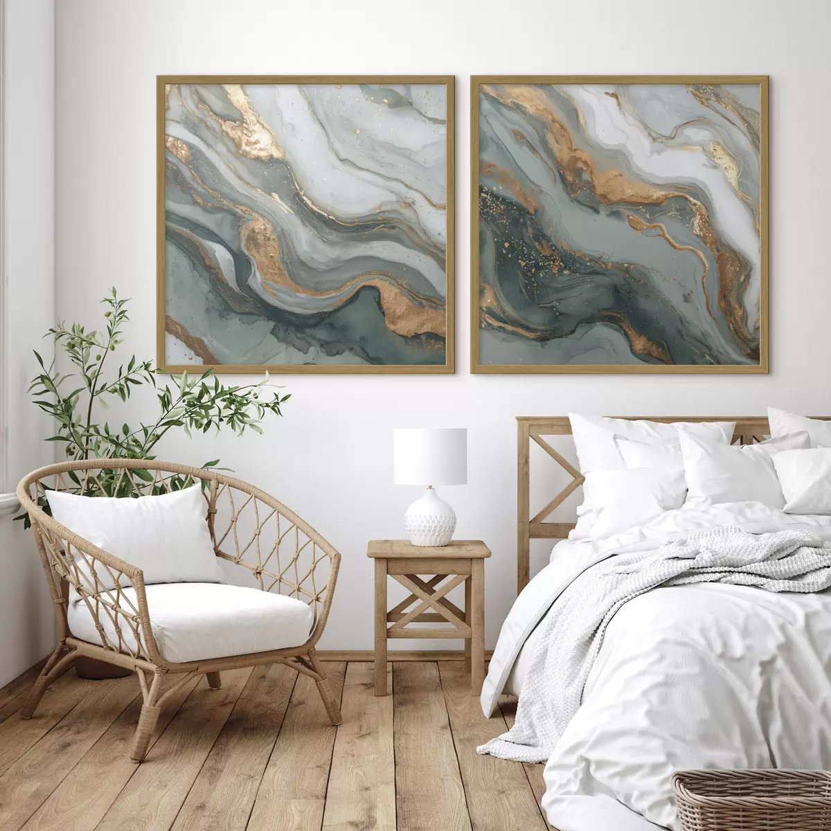 Poster Texture marmorea nei toni del grigio-turchese d00744