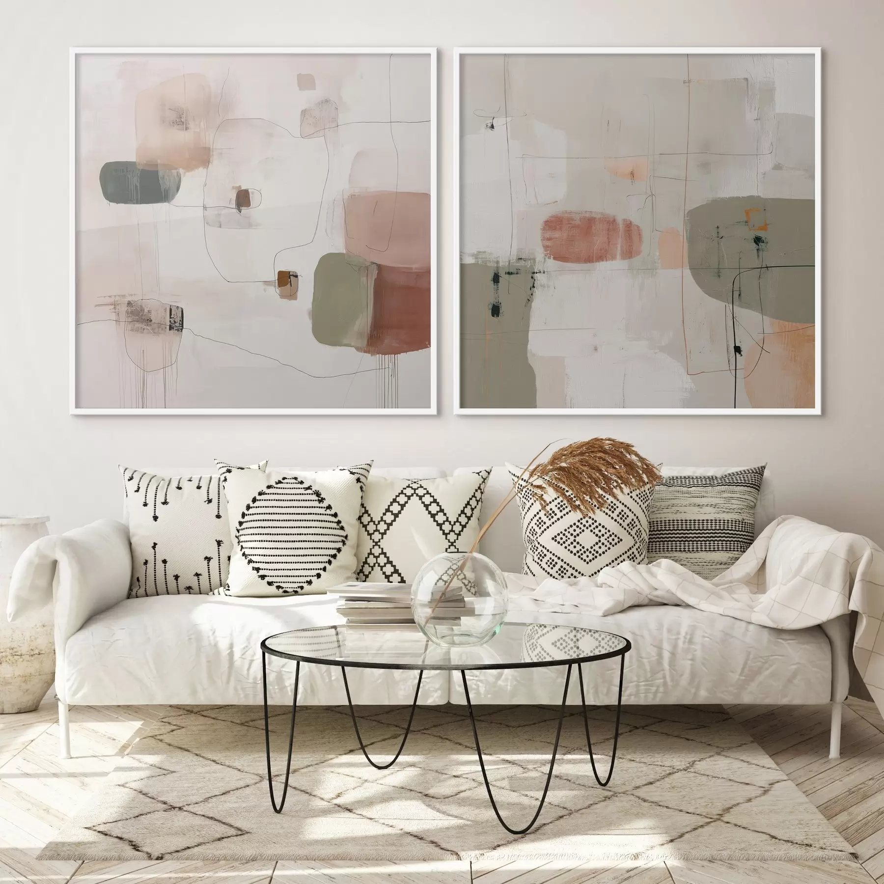 carta da parati Composizione pastello in toni neutri nr. d00745