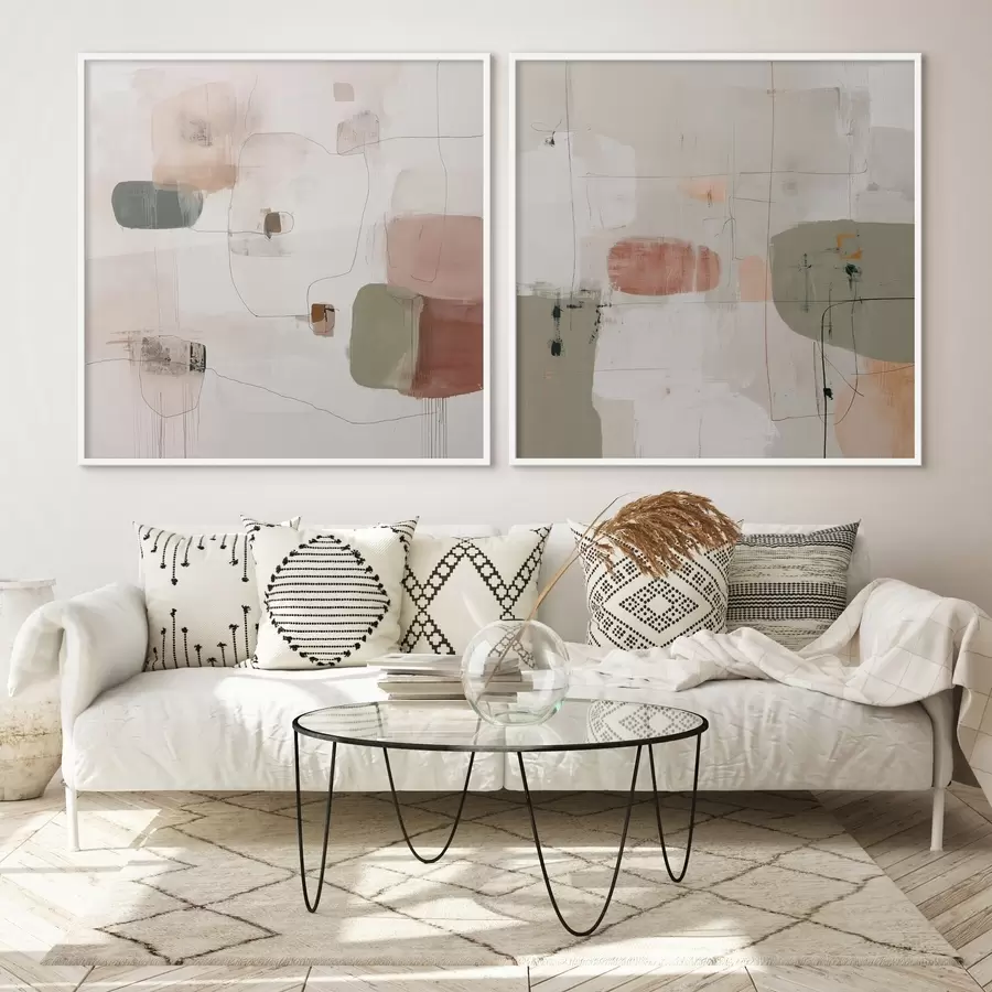 carta da parati Composizione pastello in toni neutri nr. d00745