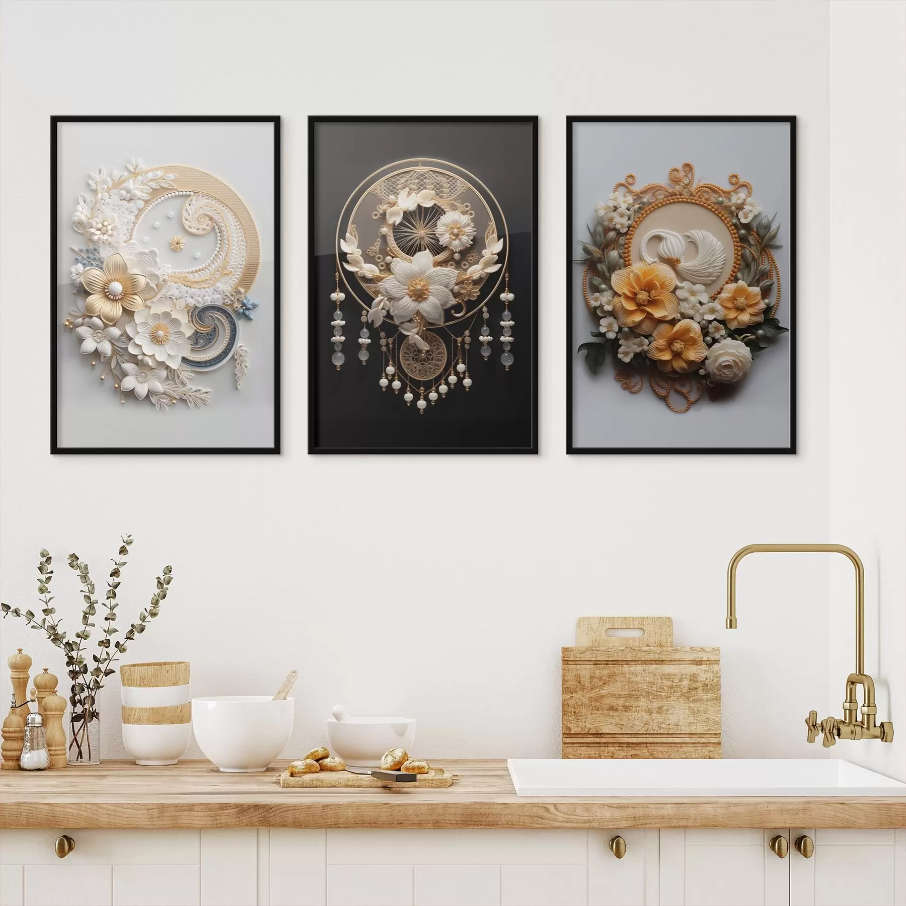 carta da parati Composizioni astratte di fiori nr. d00561