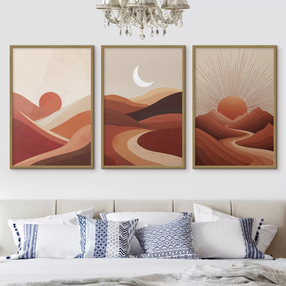 Poster Sole astratto in linee d00606
