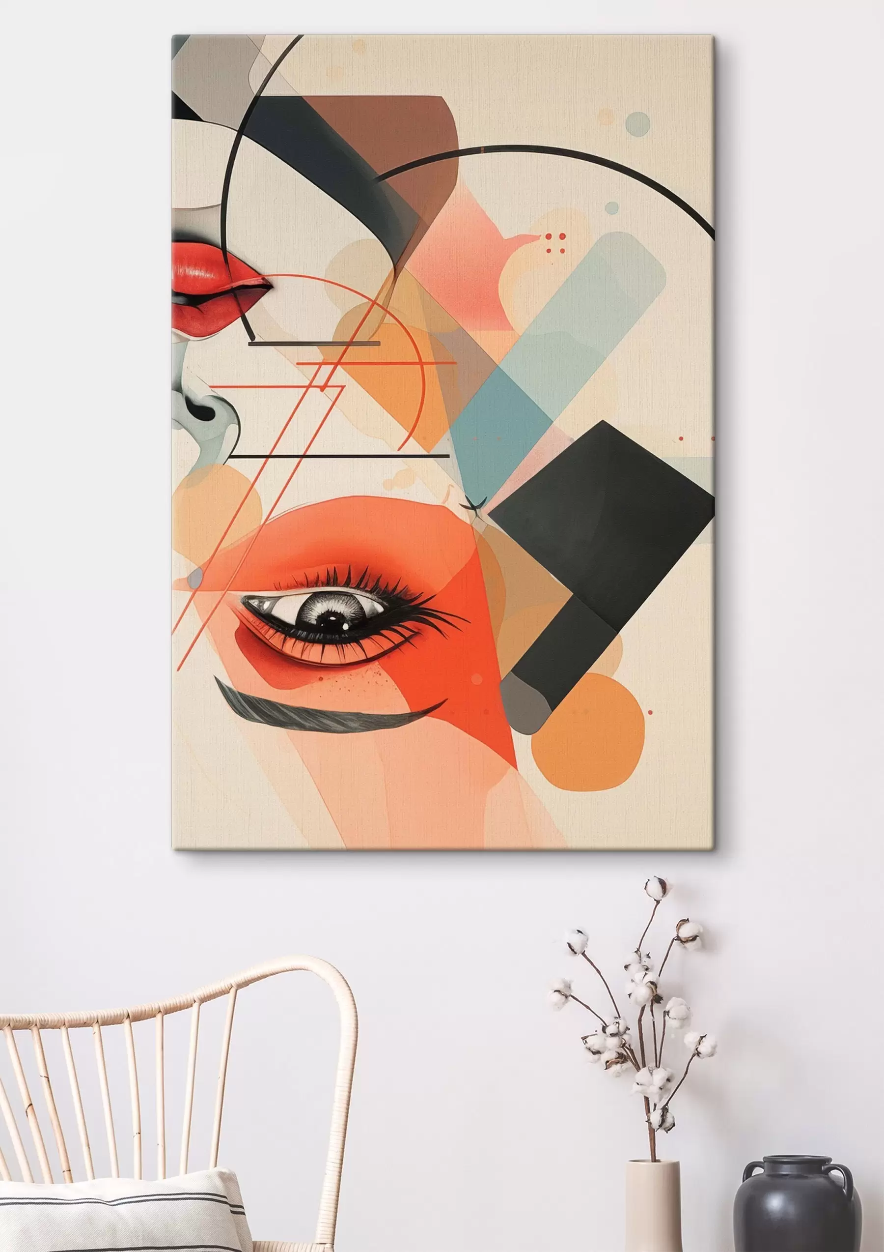 carta da parati Volti e forme geometriche nr. s47448