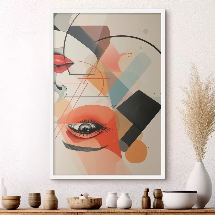 carta da parati Volti e forme geometriche nr. f47448