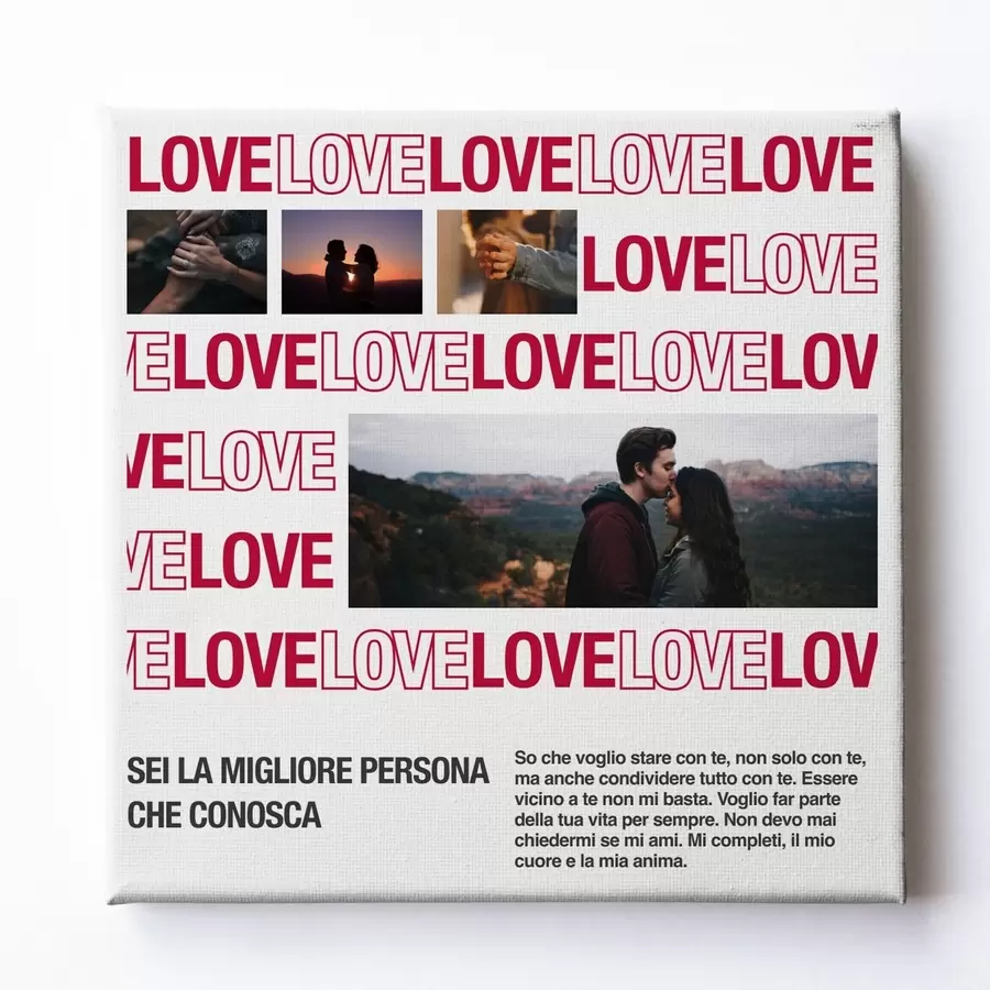 carta da parati Fotocollage su tela come regalo di San Valentino dalla tua foto nr. s47532
