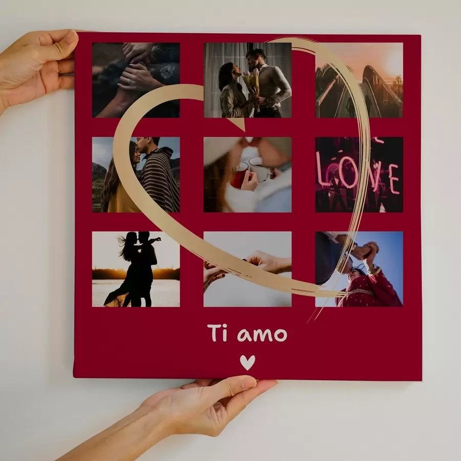 carta da parati Fotocollage su tela come regalo di San Valentino dalla tua foto nr. s47604