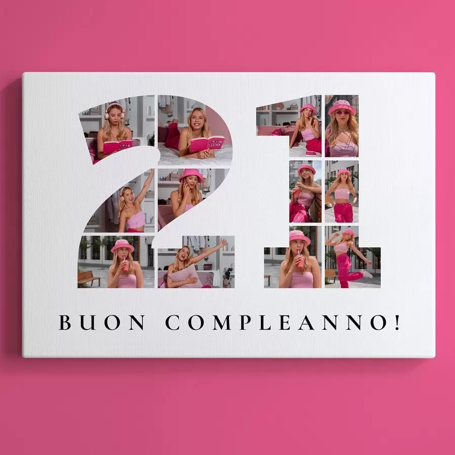 carta da parati Fotocollage su tela per compleanno dalla tua foto nr. s47523