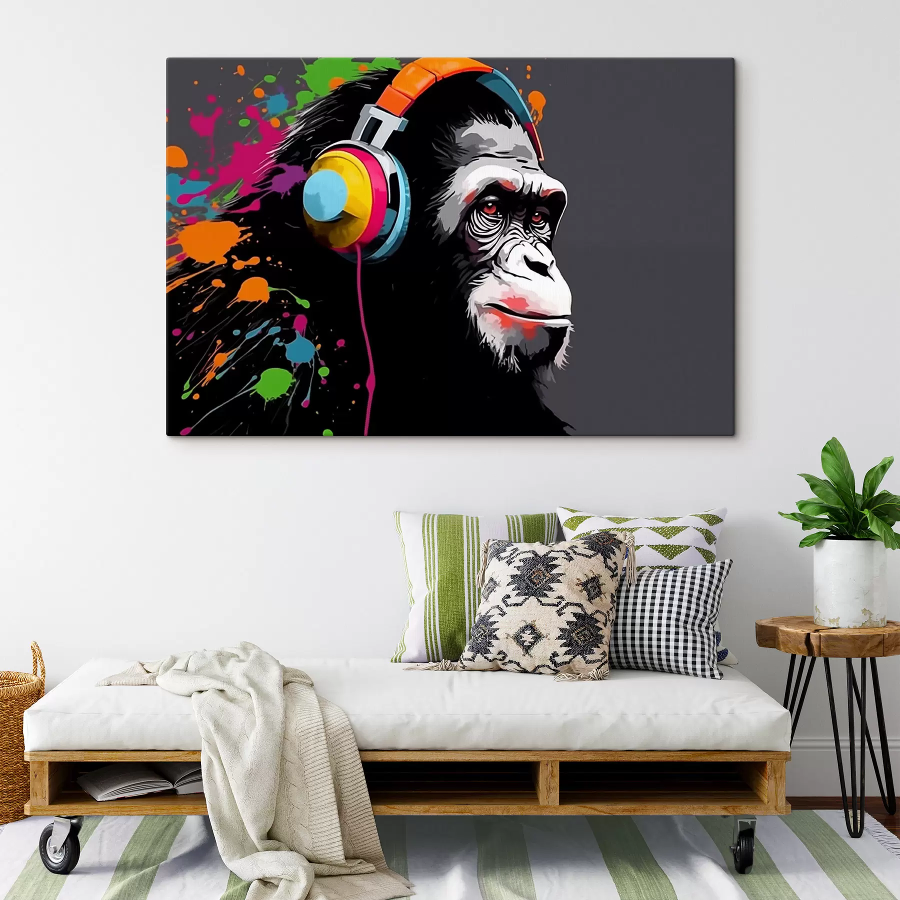 carta da parati Scimmia con le cuffie nr. s47385