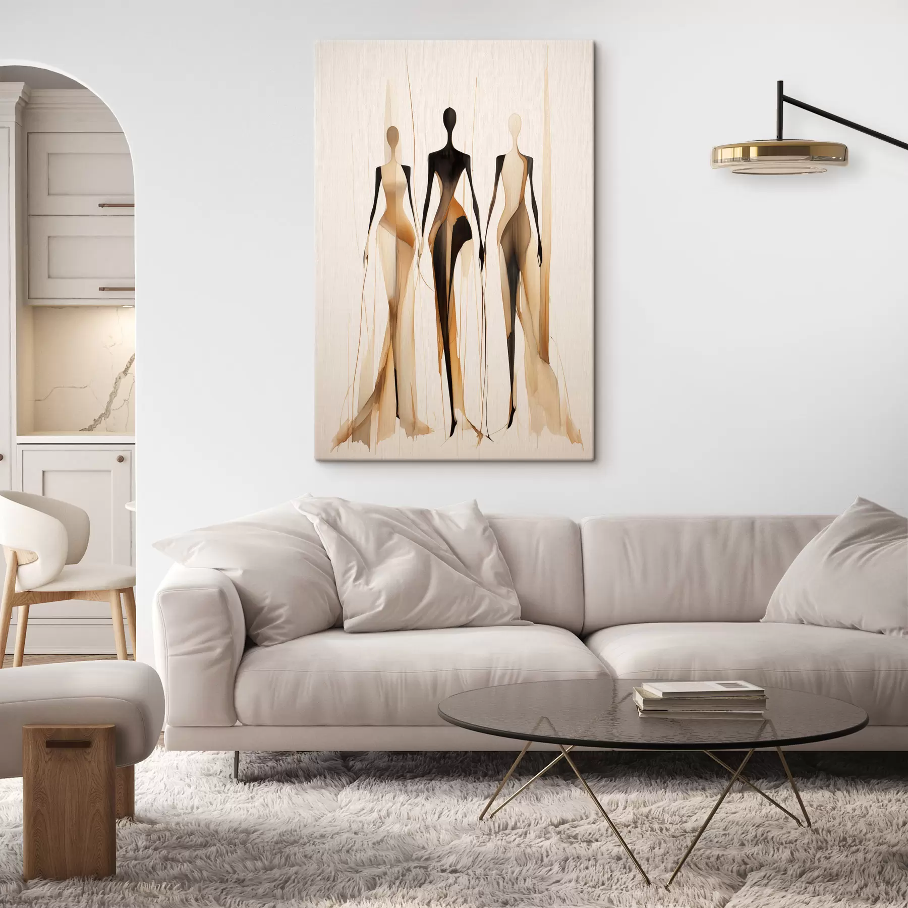 carta da parati Tre sagome nr. s47401