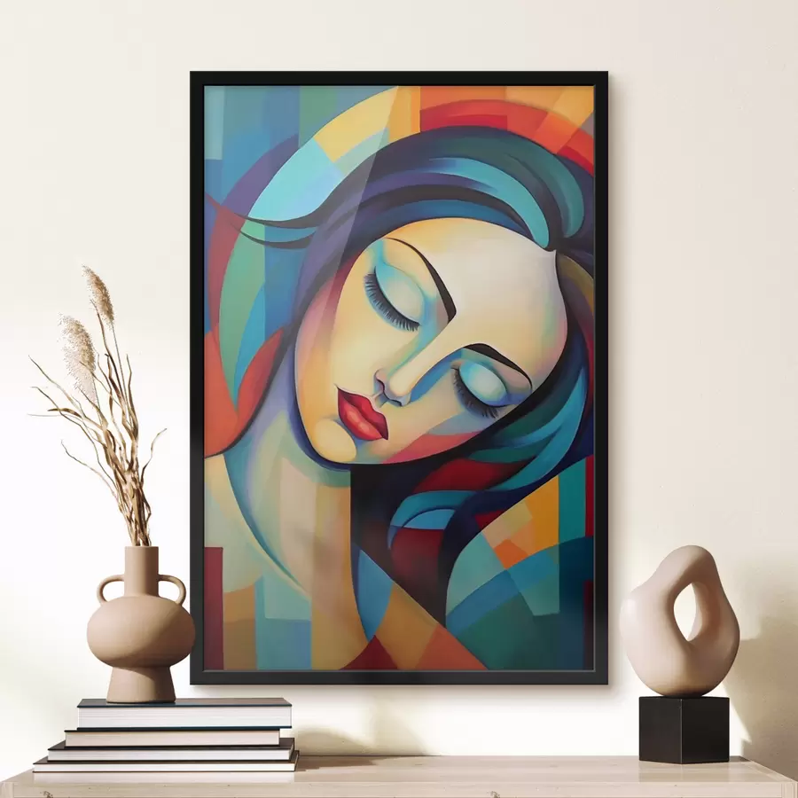 carta da parati Ritratto astratto di una ragazza nr. f47362