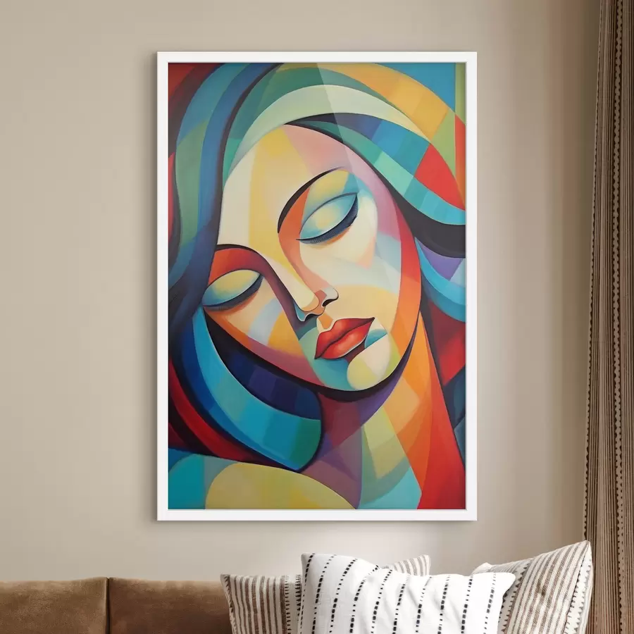 carta da parati Ritratto astratto di una ragazza nr. f47363