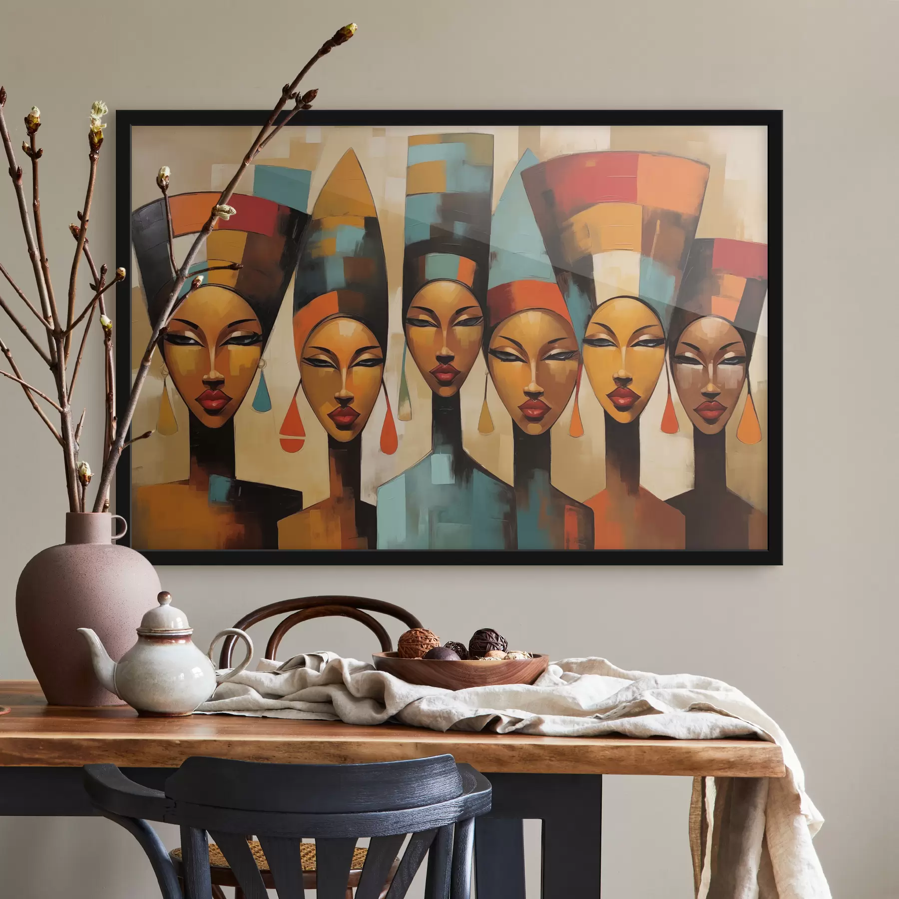 carta da parati Ritratto di donne in stile africano nr. f47387