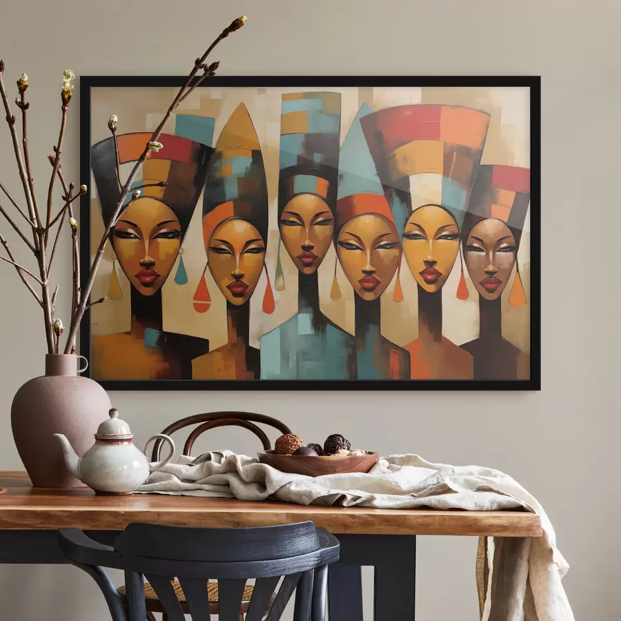 carta da parati Ritratto di donne in stile africano nr. f47387