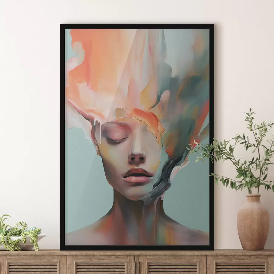 carta da parati Ritratto astratto di una ragazza nr. f47389