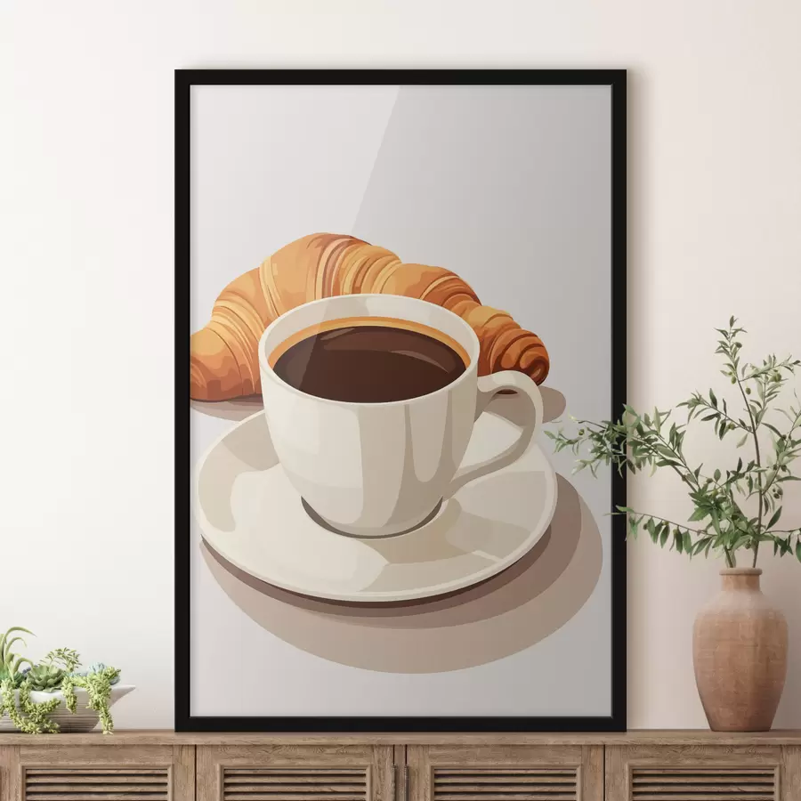 carta da parati Caffè con croissant nr. f47397