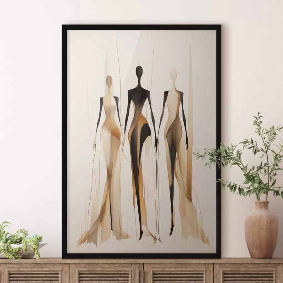 carta da parati Tre sagome nr. f47401