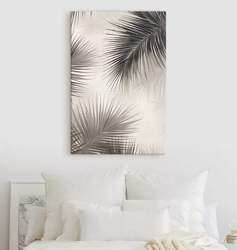 carta da parati Rami di palma dipinti nr. s47505