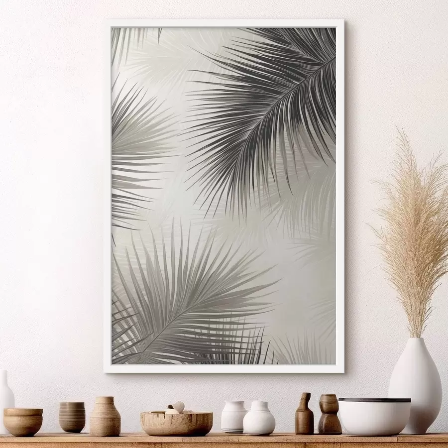 carta da parati Rami di palma dipinti nr. f47505