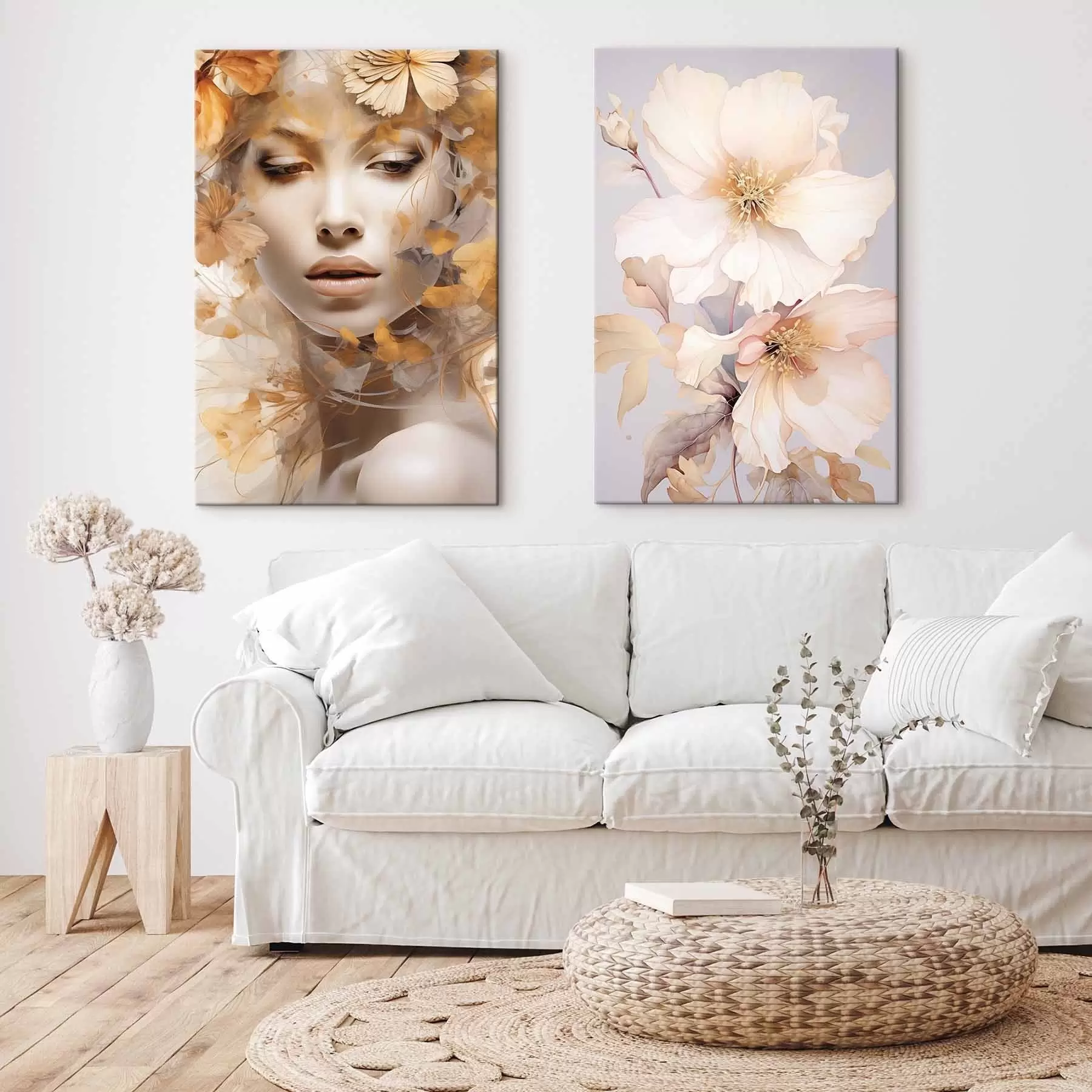 carta da parati Ragazza e fiori delicati nr. m01251