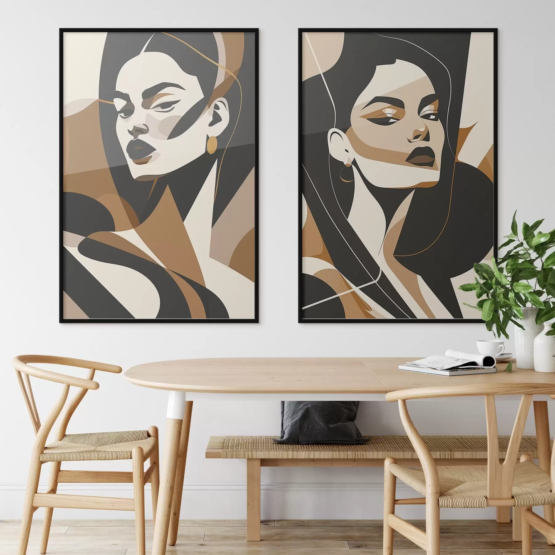 carta da parati Ritratti astratti di donne nr. d01075