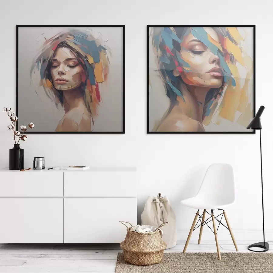 carta da parati Ritratto astratto di donna nr. d01081