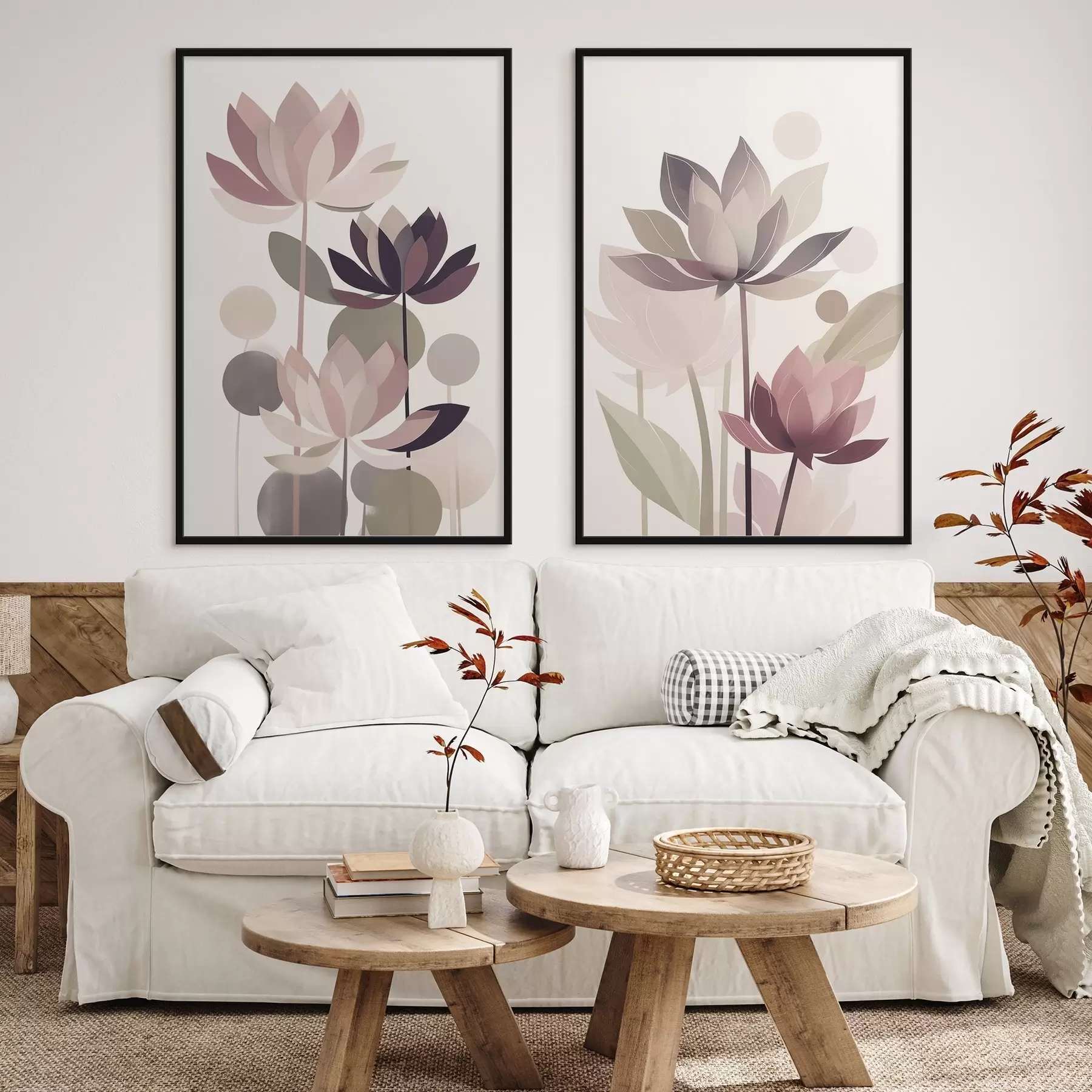 carta da parati Fiori di loto astratti nr. d01110