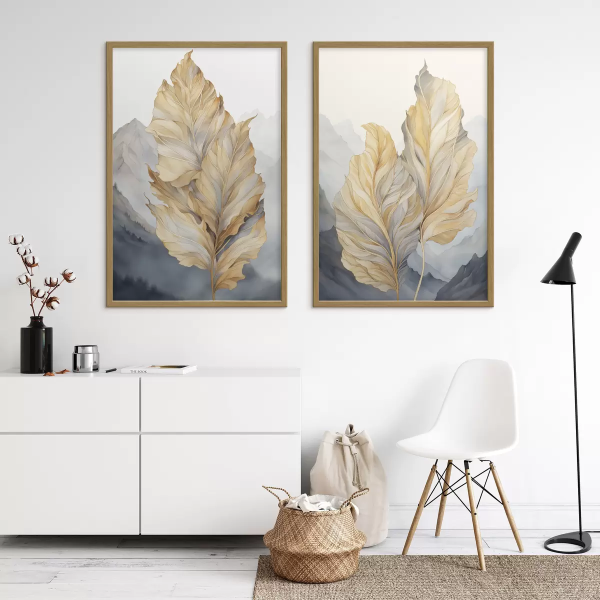 Poster Foglie e bagliore d01119