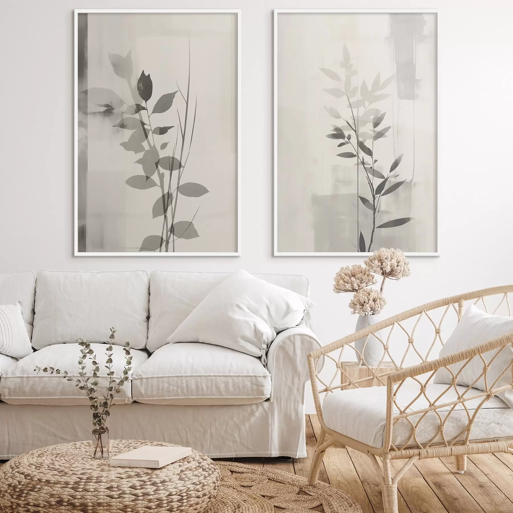 carta da parati Rami di foglie astratte nr. d01134