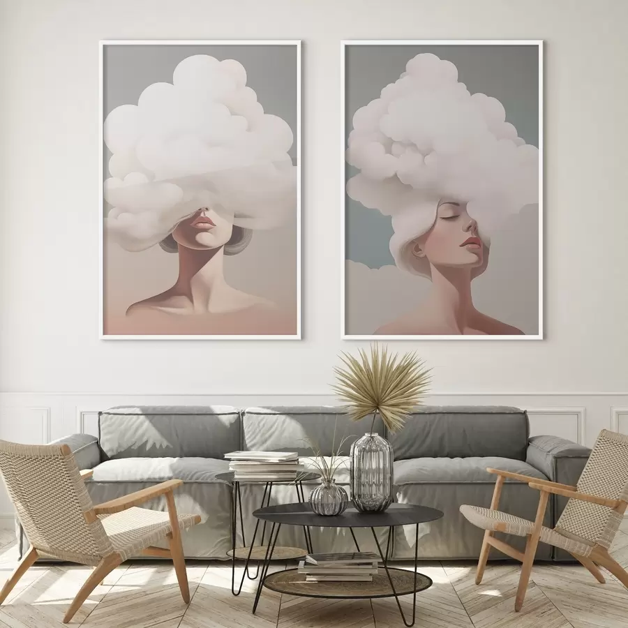 carta da parati La ragazza e la nuvola nr. d01186