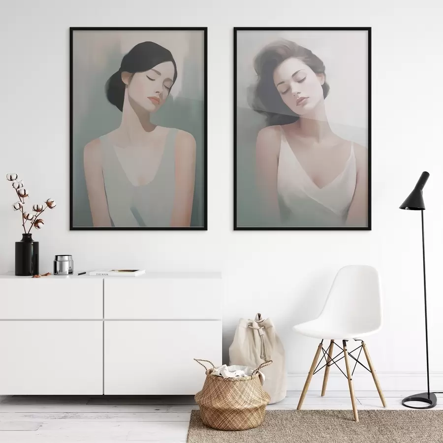 carta da parati Una ragazza con gli occhi chiusi nr. d01188