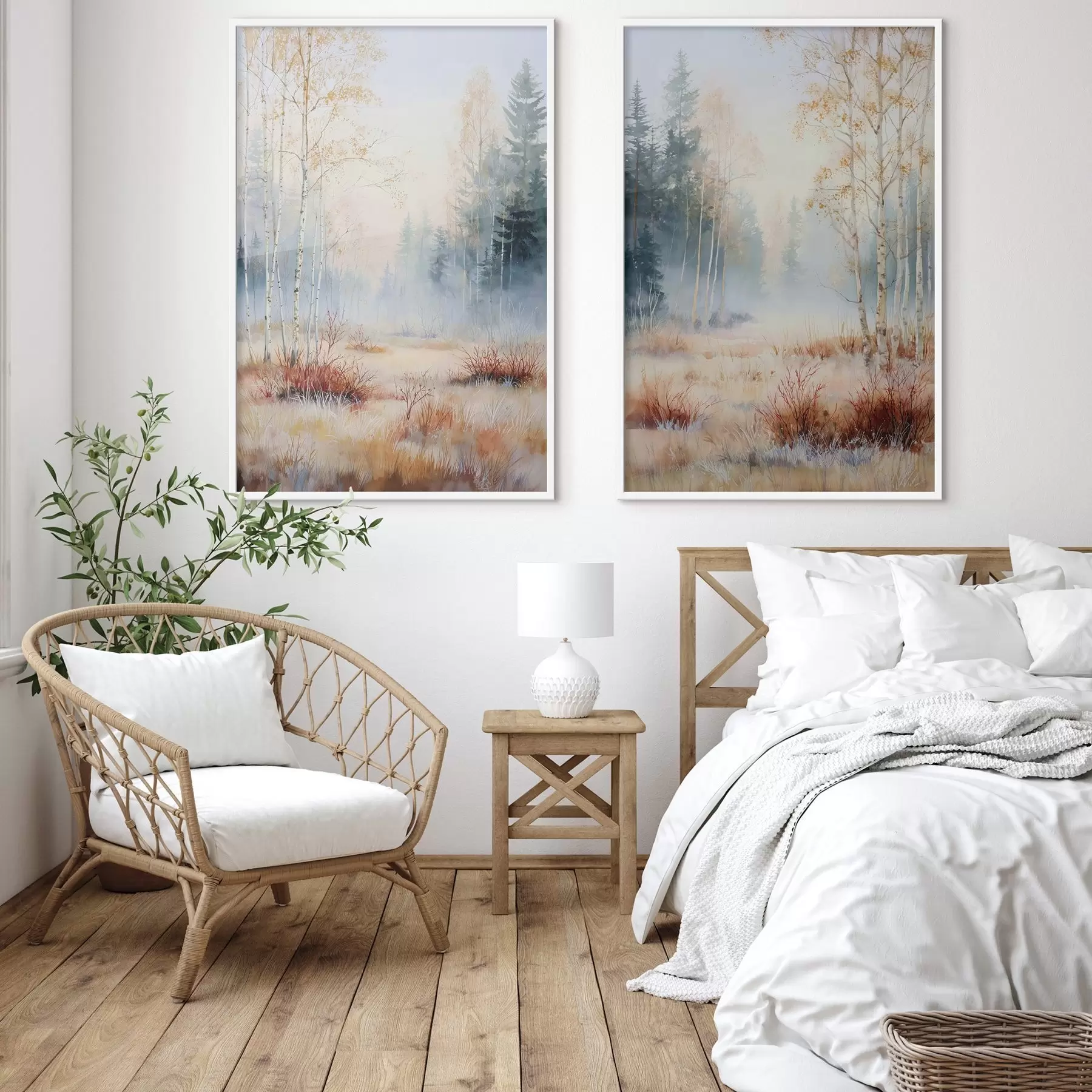 carta da parati paesaggio prime gelate nella foresta nr. d01174