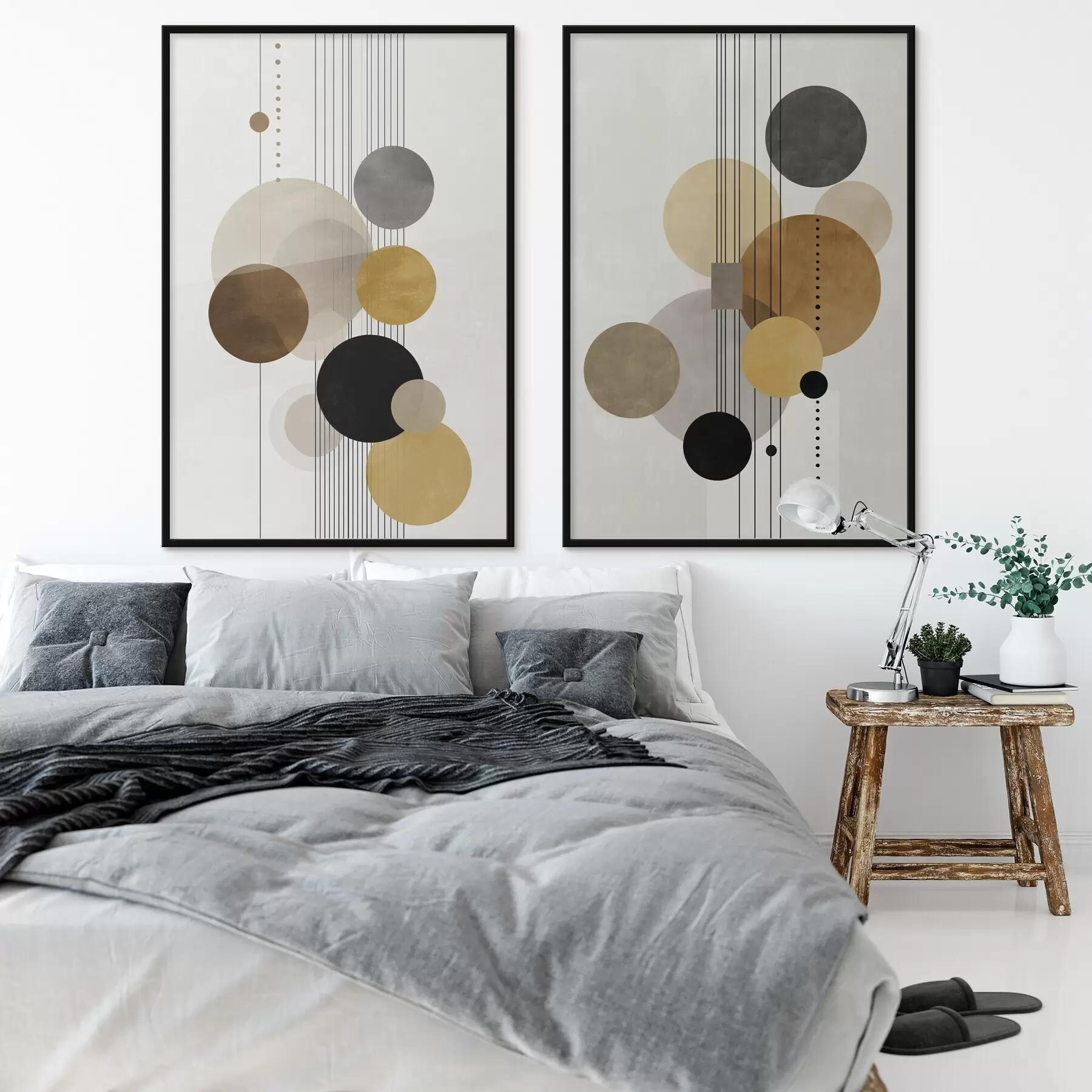 carta da parati astrazione con cerchi e linee in colori caldi nr. d01182