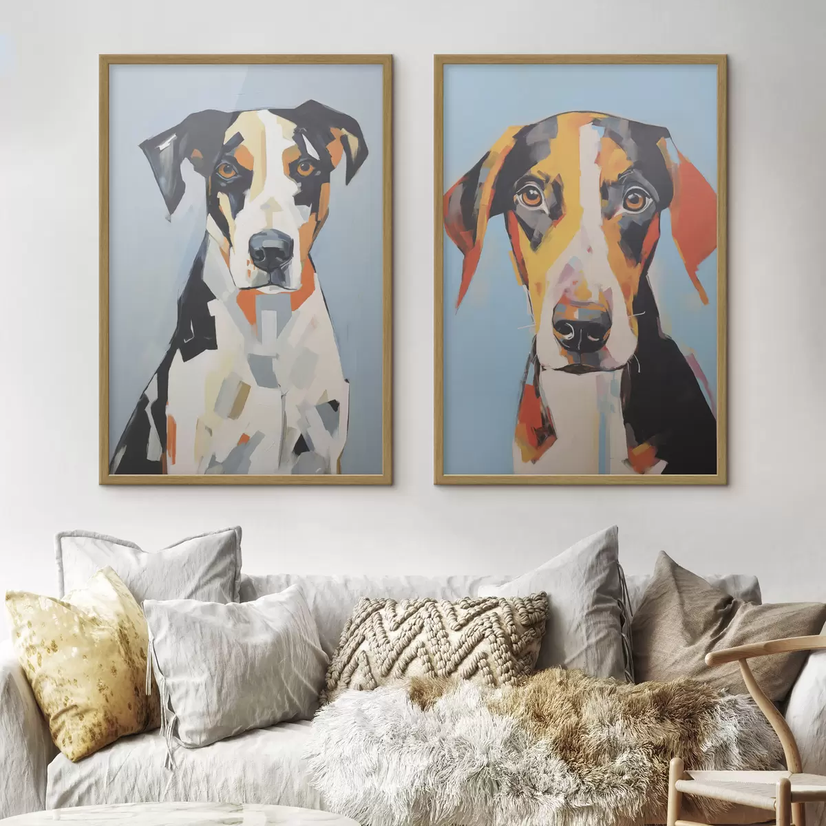 Poster Ritratto astratto di un cane d01189