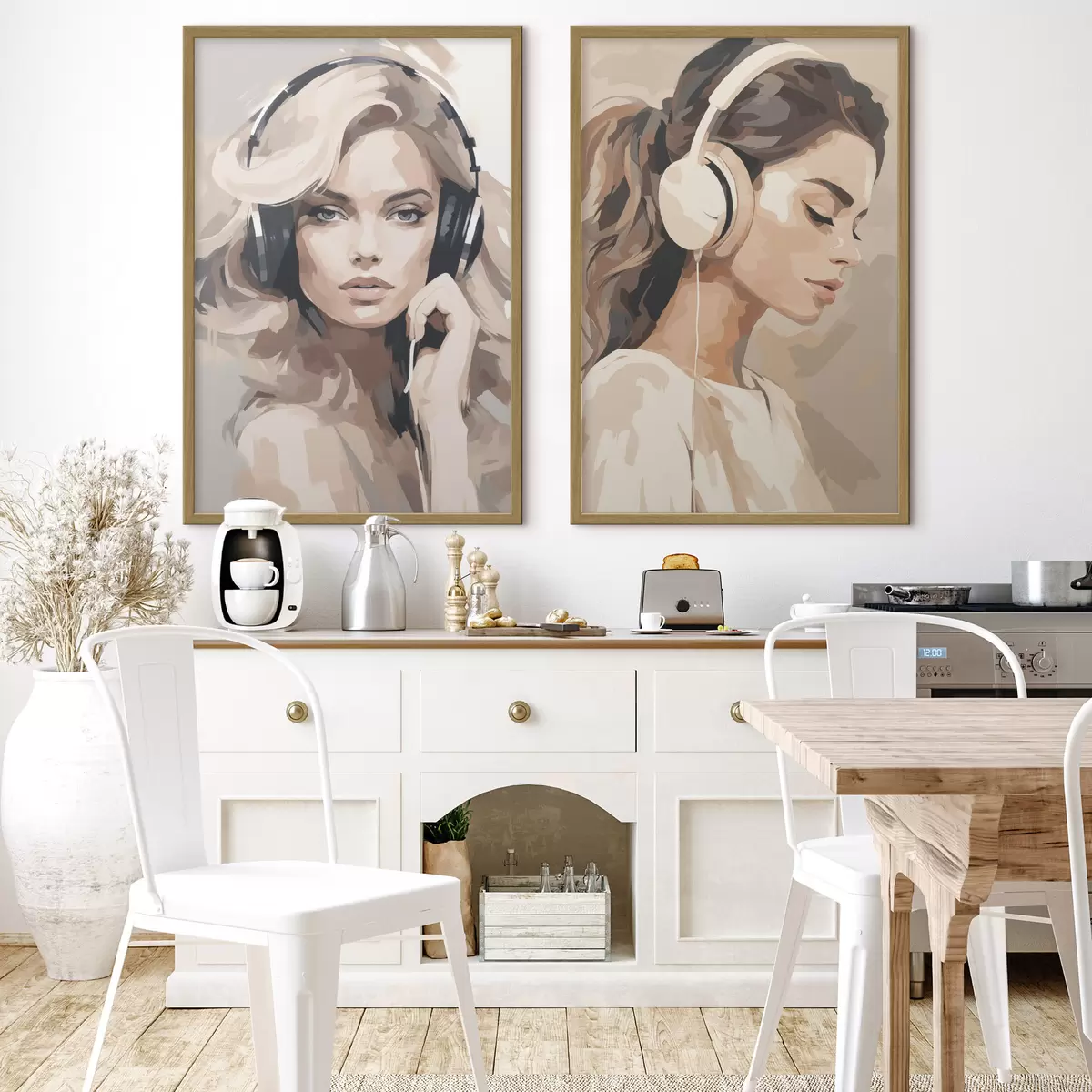Poster Ritratto di una ragazza con le cuffie d01192