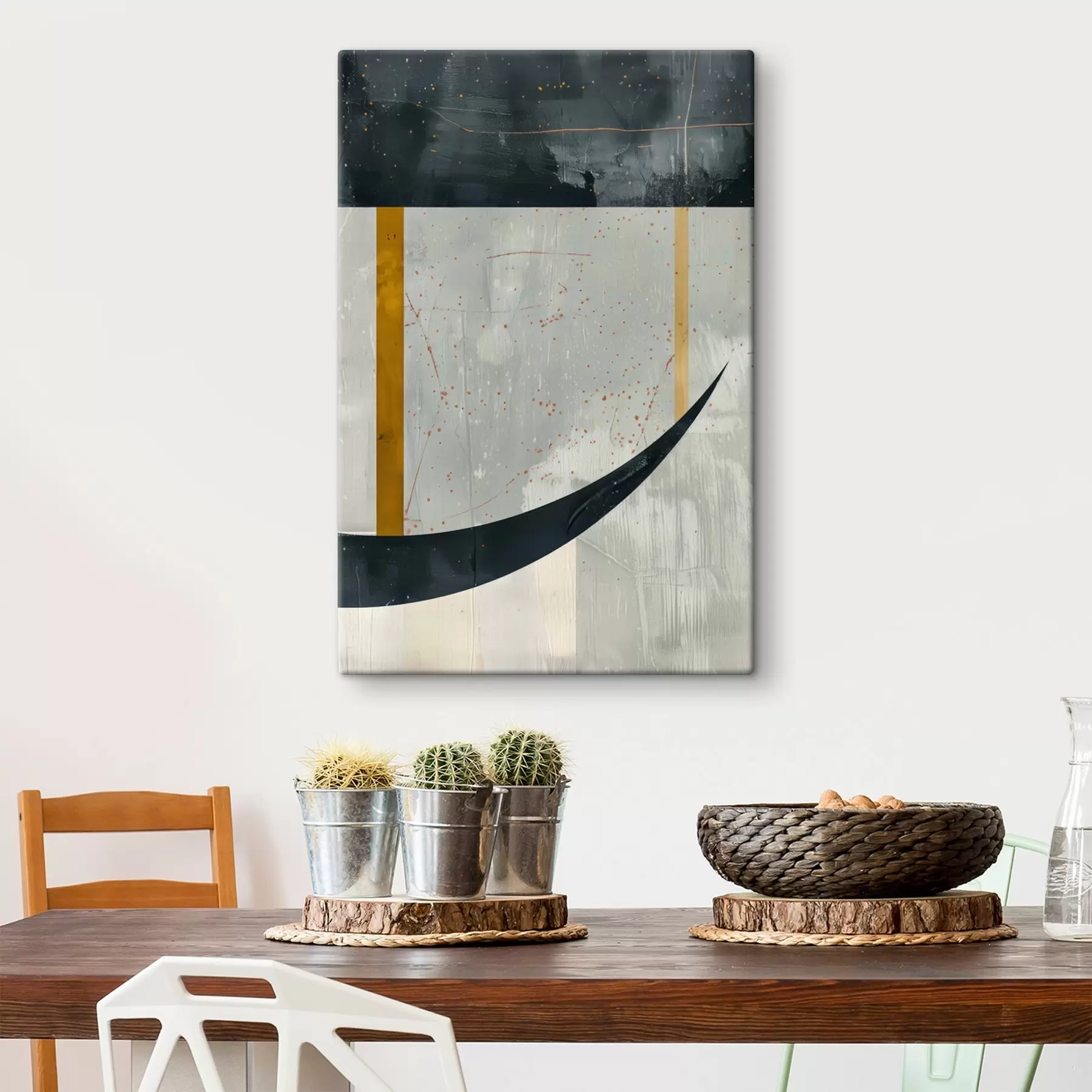 carta da parati Geometria, forme su sfondo concreto nr. s47635