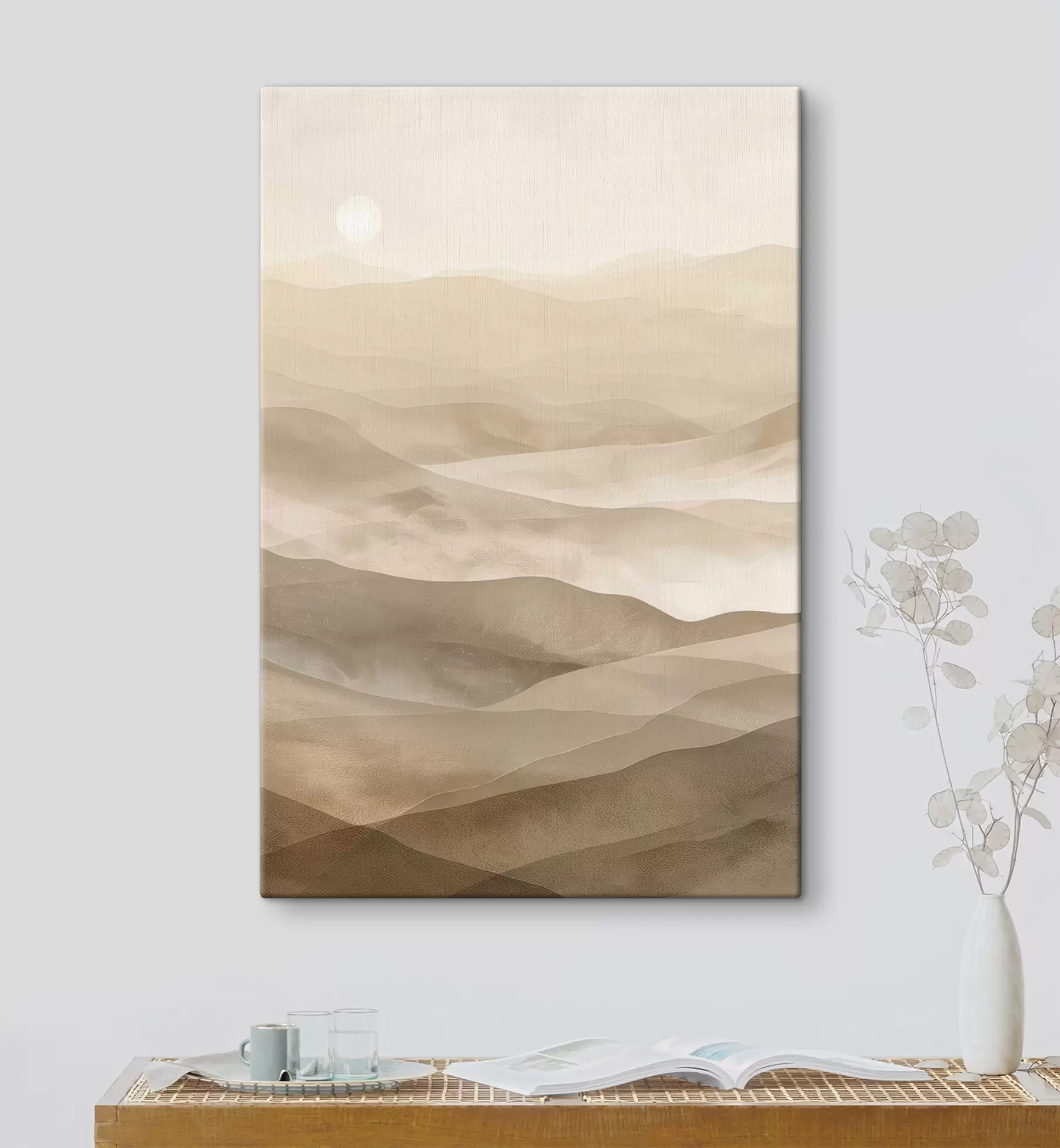 carta da parati Montagne dai toni chiari, imitazione dell'acquerello nr. s47638