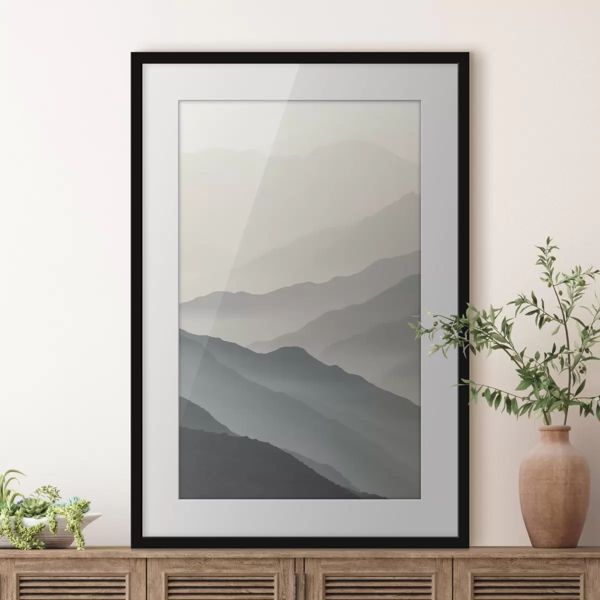 Poster Montagne nella nebbia f47619