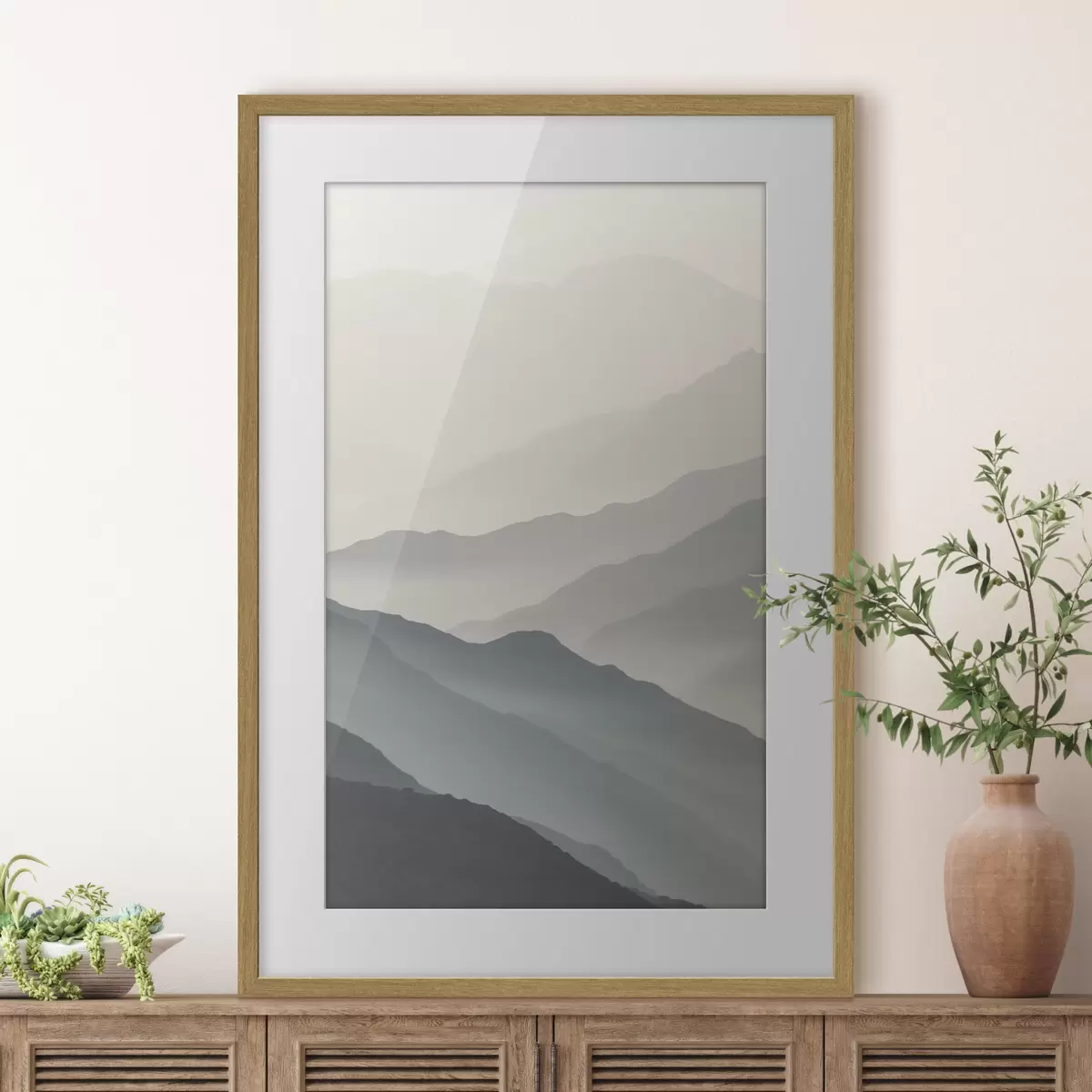 Poster Montagne nella nebbia f47619