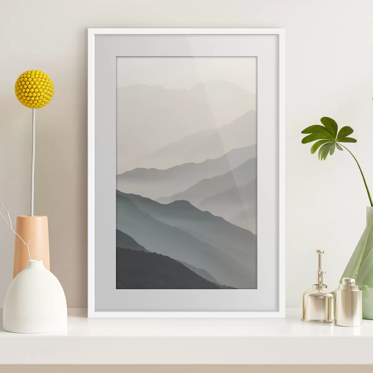 Poster Montagne nella nebbia f47619