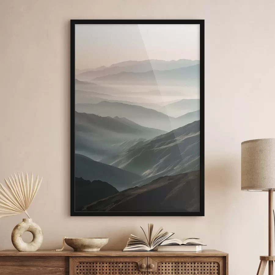 carta da parati Cime montuose nella nebbia nr. f47627