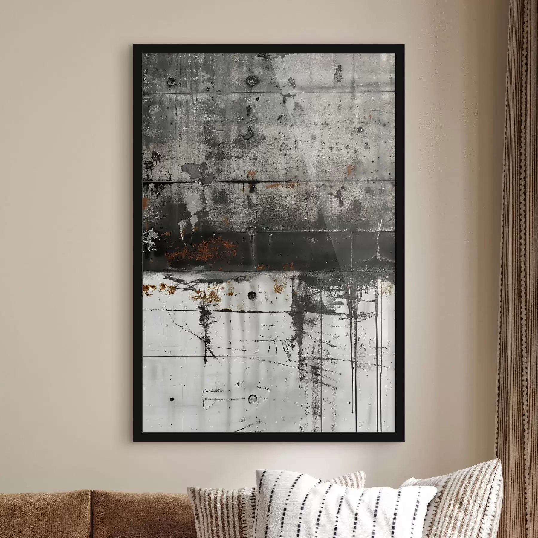 carta da parati Schizzi di vernice su un muro di cemento, imitazione dell'acquerello nr. f47633