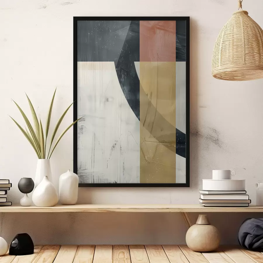 carta da parati Forme geometriche su sfondo di cemento nr. f47634