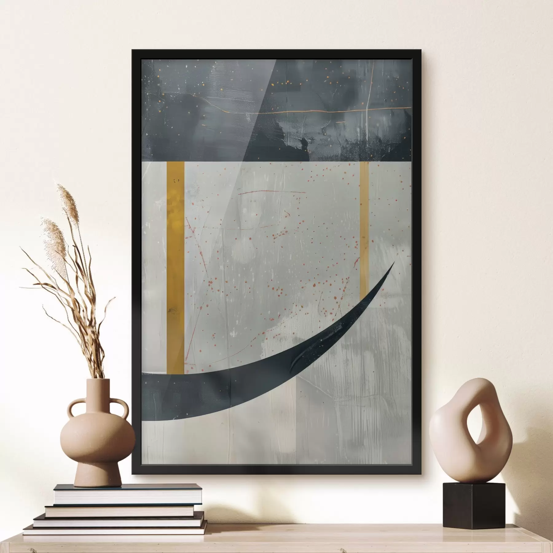 carta da parati Geometria, forme su sfondo concreto nr. f47635